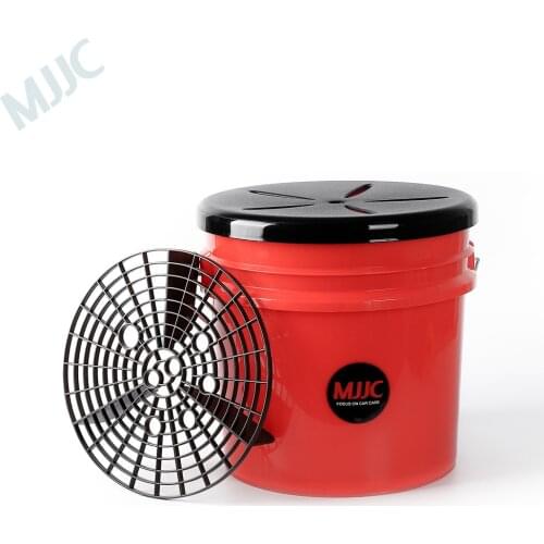 MJJC Detailing Car Wash Bucket with Grit Keeper and Seat Lid Kit