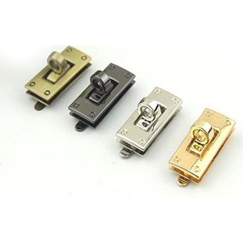 New Metal Clasp Turn Lock Twist Lock for DIY Handbag Craft Bag Purse Hardware Fold Stuck Accessories