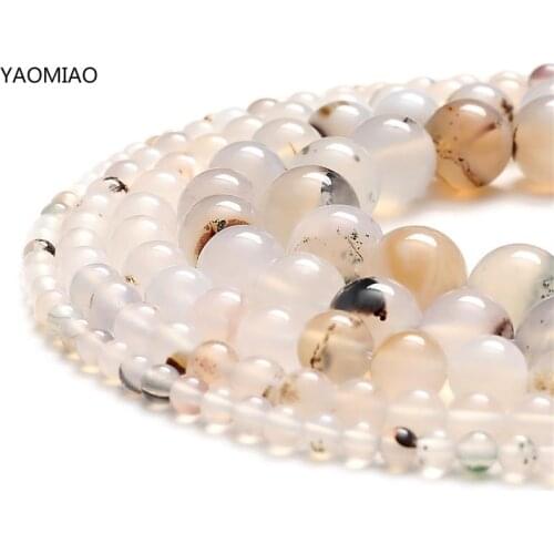 Wholesale Aquatic Agates Round Nature Stone Beads,Smooth Grass Agates beads 4-12 mm For Jewelry Making Bracelet Accessories