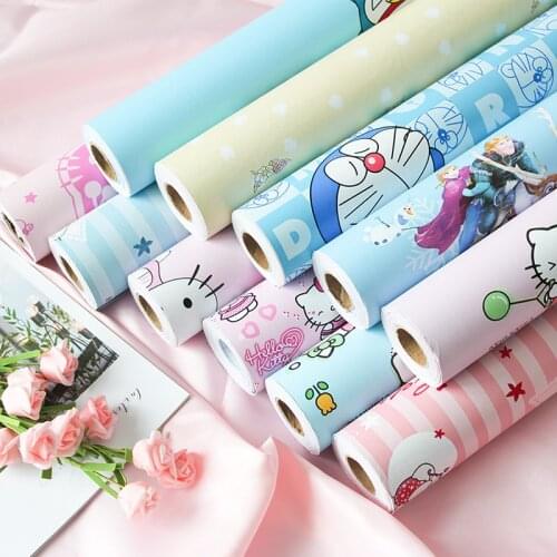 Pastoral Cartoon PVC Self-Adhesive Wallpaper Bedroom Childrens Room Boys and Girls Wall Waterproof Moisture-Proof Wallpaper