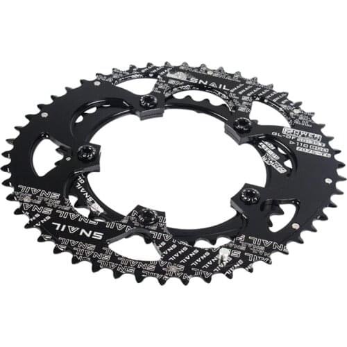 SNAIL 7075-T6 110BCD 50T/35T Road Bicycle Narrow Wide Double Oval Chainwheel Chainring Bike Parts