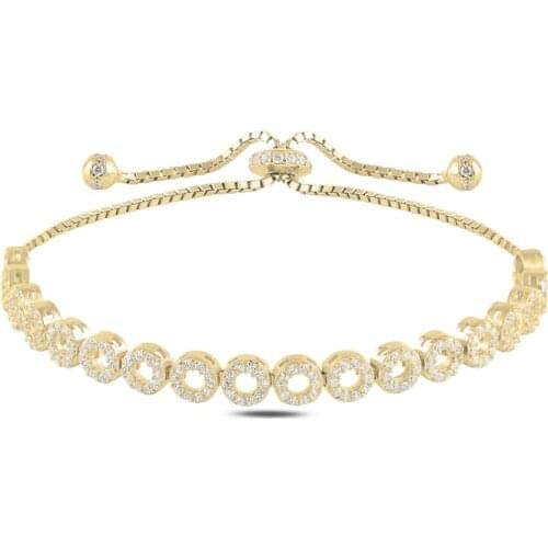 Silver 925 Sterling Zircon Cubic Zirconia Elevator Bracelet