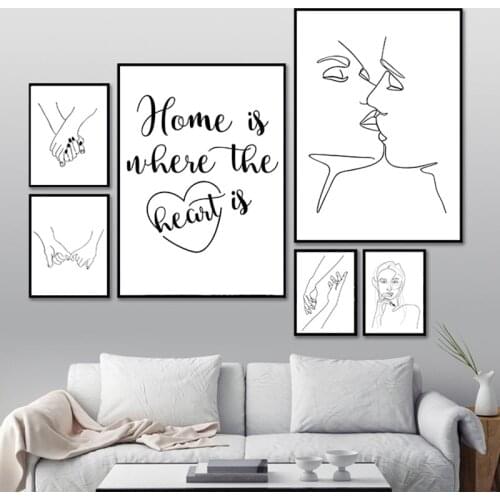 Nordic Minimalist Abstract Figure Line Pictures Home Decor Canvas Painting Print Living Room Bedroom Dormitory Wall Art Poster