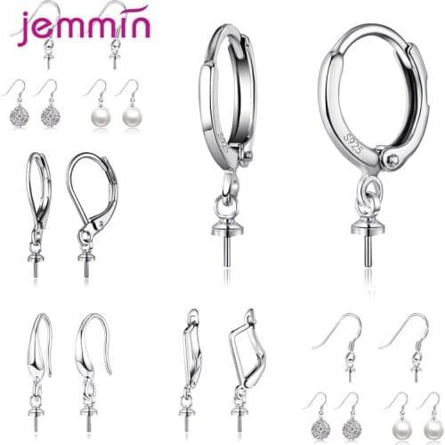 925 Sterling Silver Earrings Connector for Loop Hoops Ear Jewelry Making Findings DIY Earrings Settings Collocation Jewelry