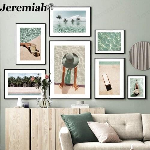 Modern Seascape Canvas Poster Sunny Beach Beauty Painting Wall Art Nordic Living Room Home Decoration Accessories