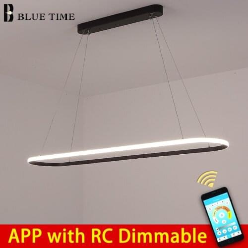 Chandelier LED Modern Light Simple Ceiling Chandelier For Living room Dining room Kitchen Home Hanging Light Black White Lustres