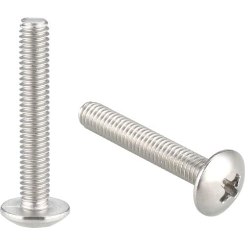 Uxcell Machine Screws, M4x25mm Phillips Truss Head Screw, 304 Stainless Steel 30Pcs