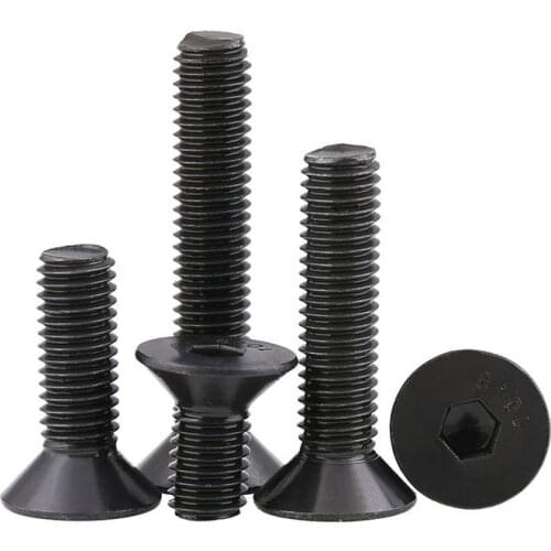 1/8 5/32 3/16 1/4 5/16 3/8 thread 10.9 inch flat head / countersunk head hexagon socket screw
