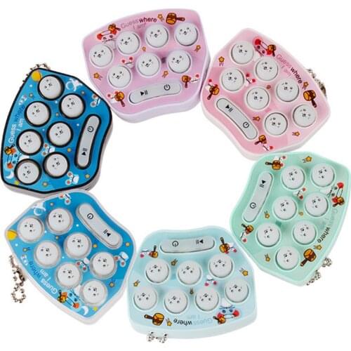 1PC New Creative Novelty Hamster Game Machine Hand-Held Mini Key Chain Pendant Toy Cute Cartoon Soothing Toys Key Chain For Kids