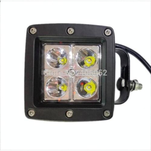 10pcs/lot DC10V-30V IP68 Waterproof 12W LED Work Light Bar Lamp Tractor Boat Off-Road Truck SUV ATV Spot Flood