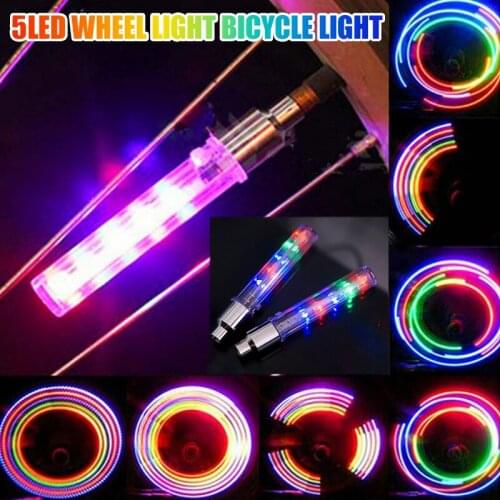 2PCS Professional LED Colorful Wheel Lamp Waterproof Single Induction Vibration Function SAL99