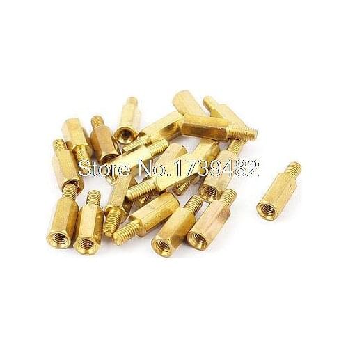 Motherboard M3 10mm+6mm Male to Female Brass Hex Standoff Spacers Pillars 20Pcs