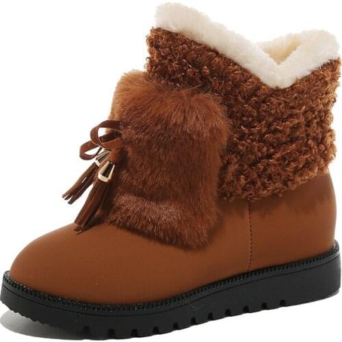 2020 New Winter Womens Snow Boots Comfortable Plus Velvet Warm Non-slip Wild Warm Classic Cute Fluffy Casual Ankle Boots B24-16