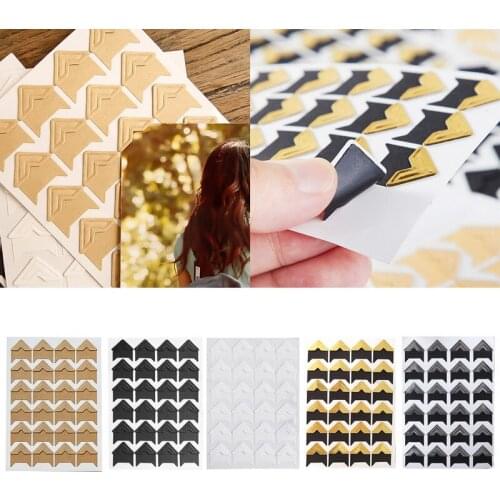 24PCs Photo Corner Scrapbook Paper Photo Frame Picture Decoration Scrapbooking DIY Postcard Corner Protector