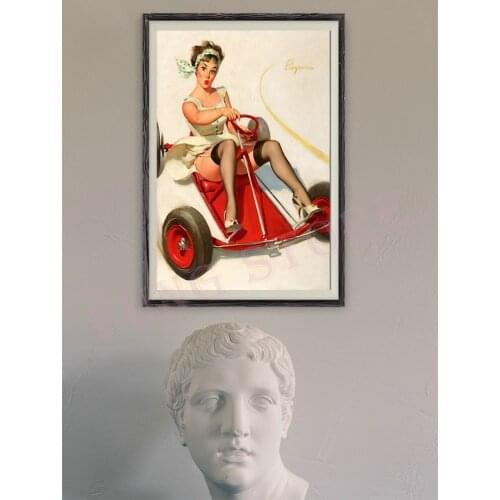 333 Vintage Beautiful Pin-up Girl Classic Picture Custom Silk Poster Home Deco Wall Art Christmas Gift