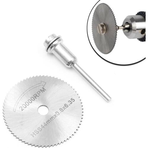 44MM HSS Cutting Disc Grinder Cutoff Circular Saw Rotary Blades Tool + Rod New