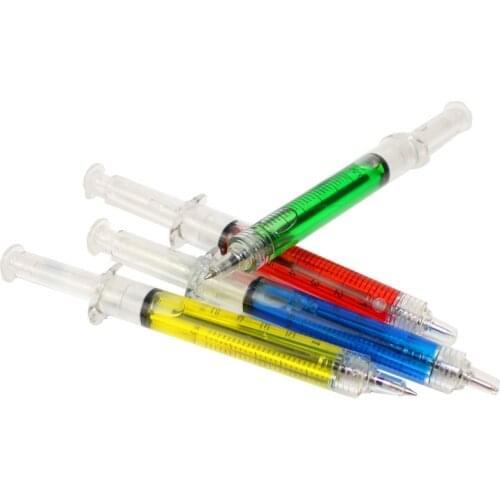 Syringe Shape Pens Ball Point Pen Student Prizes Stationery For Boys Girls Hospital Doctor Play School Supplies Party Favors