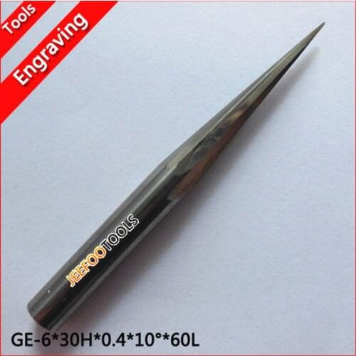 6-10-0.4-30H-60L Taper two flute spiral bit caibide end mills,cnc router bits, Cutting Tools