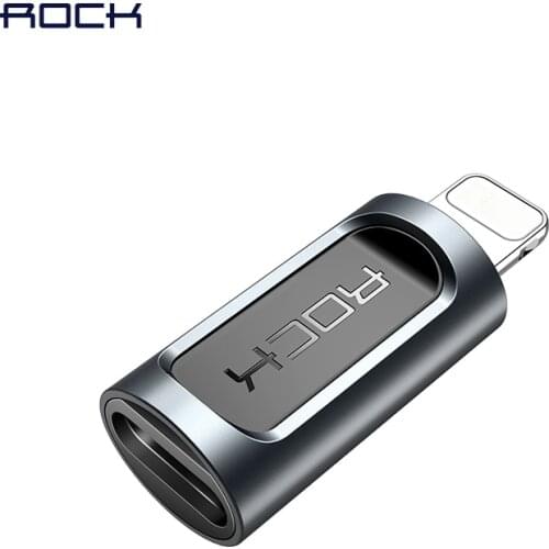 Rock for usb c to lightning adapter charging cable converter for iPhone xs max xr x 8 7 6 6s plus 5s 5 charger plug micro type c