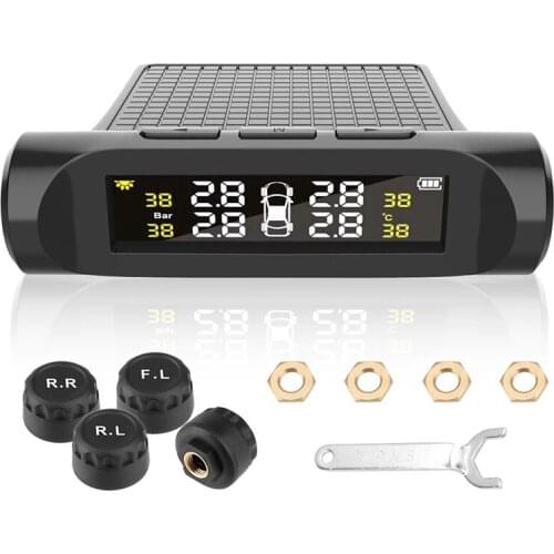 Car TPMS Tyre Pressure Monitoring SystemTyre Pressure Battery Digital LCD Display Auto Security Alarm Systems