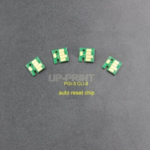 UP 4PCS PGI 5 BK CLI 8 C/M/Y auto reset chip for Canon IP3300 IP4200 IP4300 IP4500 IX4000 IX5000 MP970 for refill ink cartridge