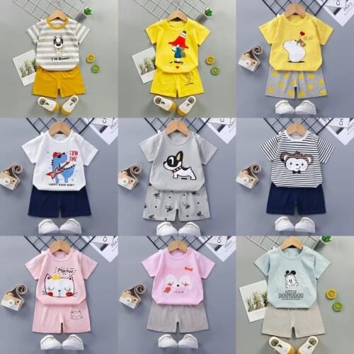 Designer Casual Kids Girl Boy Babies Clothes Short Sleeve Tee Shirts Suit For Children Cotton Wear Toddler Outfits Costumes