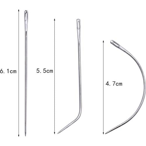 Needles Hair Weave Needles for Blocking Knitting, Weaving Needle Upholstery Carpet Leather Canvas Repair Modelling and Crafts