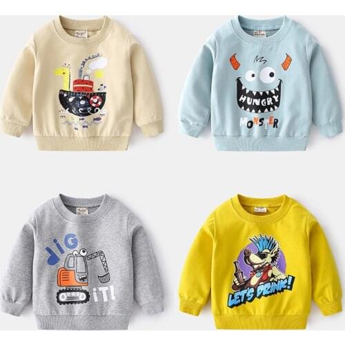 KEAIYOUHUO New Children Casual Sweater Baby Boys And Girls Cartoon Sweater Fashion Trend Long-Sleeved Sweater Baby Clothes 6 Age