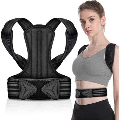 Men Women Posture Corrector With Magic Tape Back Shoulder Support Lumbar Strap Correction Brace Comfortable Posture Corrector