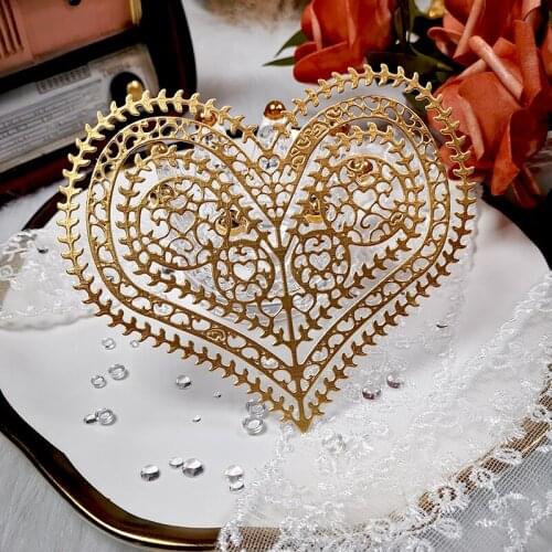 Panalisacraft Heart-shaped Metal Cutting Dies Craft Dies Scrapbooking Card Making Album Embossing Stencil Die Cut Decoration