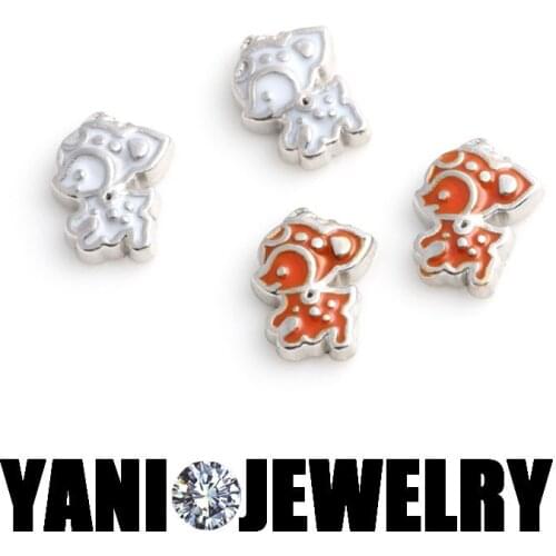 F432 Free Shipping Cute Enamel Sika Deer Charms Floating Locket Charms For Memory Locket 20Pcs/Lot