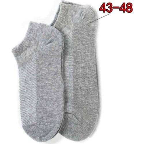 Mens Socks Big Large Plus Size Casual Business Short Ankle Socks Summer Mesh Breathable Cotton Sox Calcetines Hombre skarpety