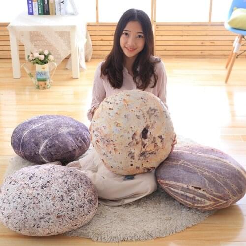 Sofa Pillow Soft Pebble Stone Pillow Simulated Stone For Movie Props Creative Home Decor Pillow Back Cushion Kids Birthday Gifts