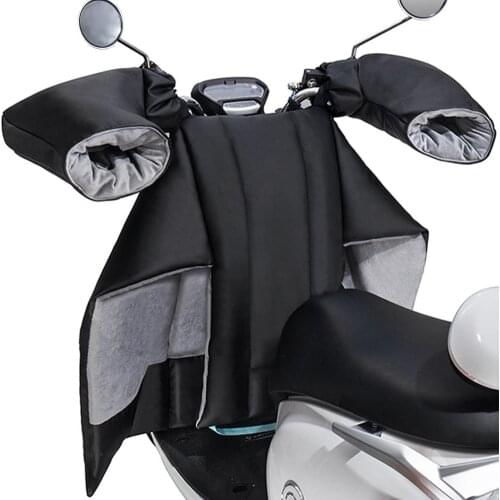 Motorcycle Leg Lap Apron Cover Cold Resistant Gloves Windproof PU Warm Winter Accessories For Motor Electric Scooter Universal