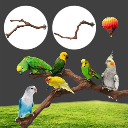 Bird Standing Stick Pet Parrot Wood Pole Bird Cockatiel Parakeet Perches Bite Claw Grinding Toy Bird Cage Accessory
