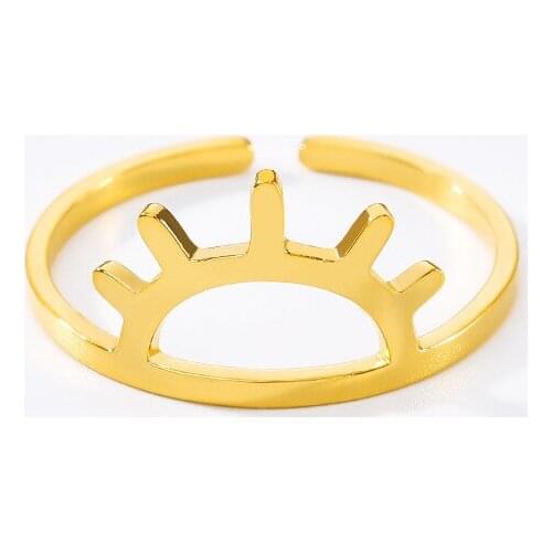 Simple New Sun Rings Stainless Steel Jewelry Rose Gold Color Sunset Rings For Women Anillo Hombre Best Friends Accessories Gifts