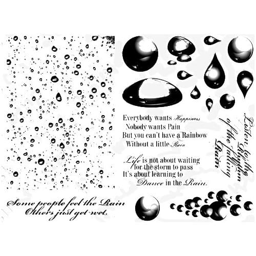 Water drop Transparent Clear Silicone Stamp/Seal for DIY scrapbooking/photo album Decorative clear stamp A1030