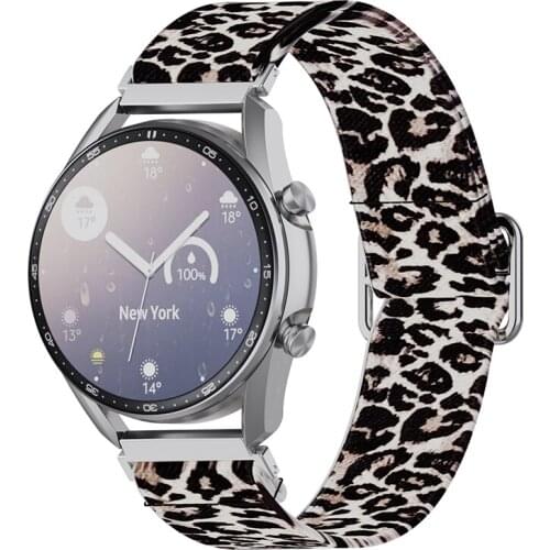 Sport Strap For Samsung Galaxy watch 3 Active 2 Band Gear S3 Frontier Classic 22mm 20mm Watch Elastic Nylon Print Band Wristband