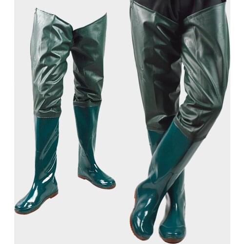 Durable Hip Waders Lightweight Waterproof Hip Boots Unisex PVC/Nylon Fishing