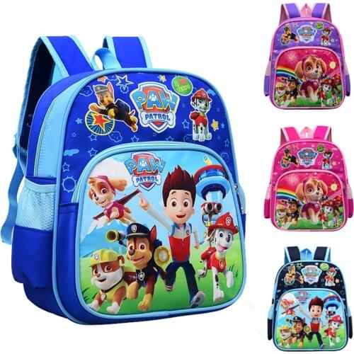 Paw Patrol Canine School Backpack Nylon Childrens Bag Anime for Kindergarten Preschool Primary Student Pat Patrol Figures Toys