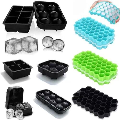 Silicone ice tray mold Ice tray skull ice cubes forms ice cube tray with lid ice cube maker silicone ice cube mold ice mold
