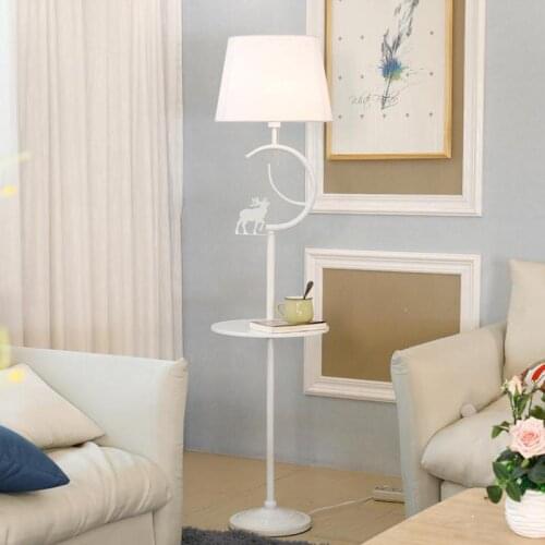 Nordic floor lamp living room shelf modern minimalist bedroom Lights vertical American creative iron Bedside Floor Lamps