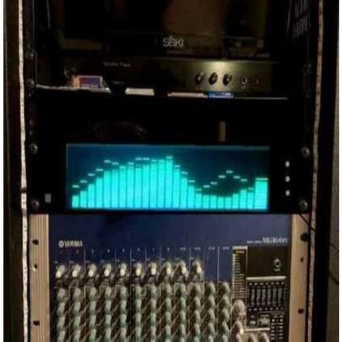 Led music spectrum display RGB12832 full color Pixel, 2U 3U rack mounted, Remote, voice, wire , video animation, clock