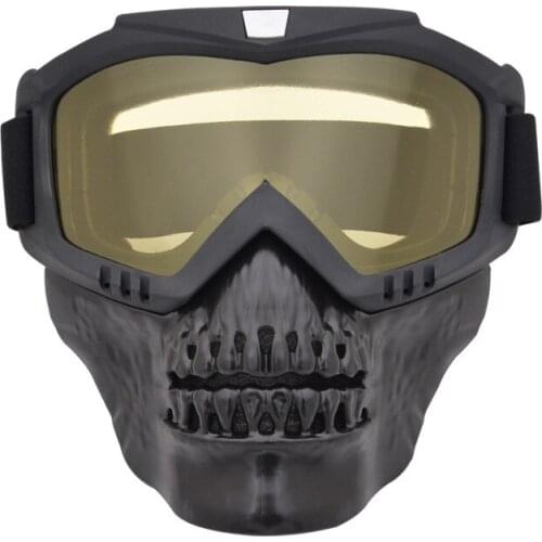 Night Vision Military Tactical Goggles with Removable Skull Mask Sports Paintball Shooting Glasses Anti-impact Airsoft Eyewear