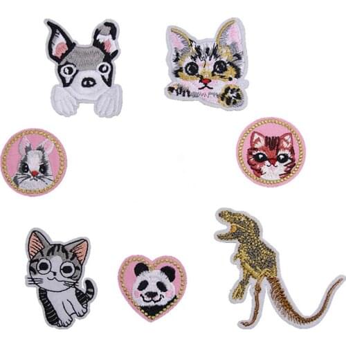 Fabric Embroidered Animal Cartoon Patch Clothes Stickers Bag Sew Iron On Applique DIY Apparel Sewing Clothing Accessories BU208
