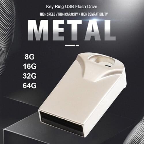 HS021 64GB 32GB 16GB 8GB USB Pendrive Jump Thumb Drive Disk Memoria Cel Usb Stick Gift Metal USB 2.0 Flash Drive