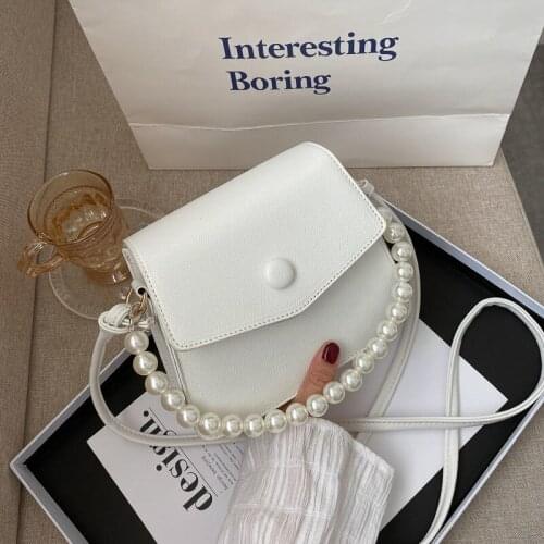 Women Top-handle Bags New Popular Pearl Hand-held Bag Womens Fashion Shoulder Bag Bolso Mujer Handbags