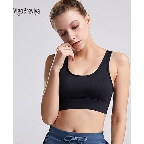 VigoBreviya Women Push Up Seamless Sports Bra Mesh High Impact Sport Top Crop Fitness Workout Wear For Yoga Gym Brassiere Vest