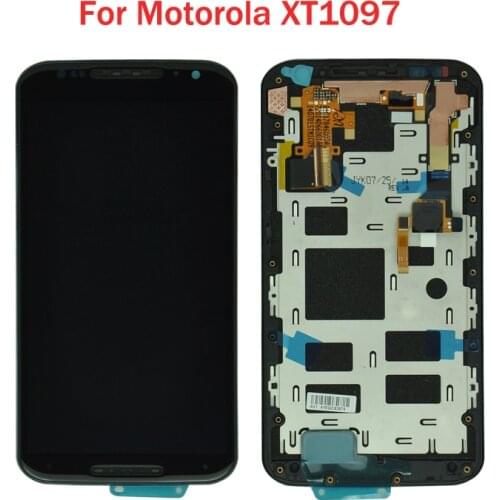 For Motorola MOTO X+1 X2 XT1092 XT1095 XT1096 XT1097 LCD Display with Touch Screen Digitizer Assembly with frame Free shipping