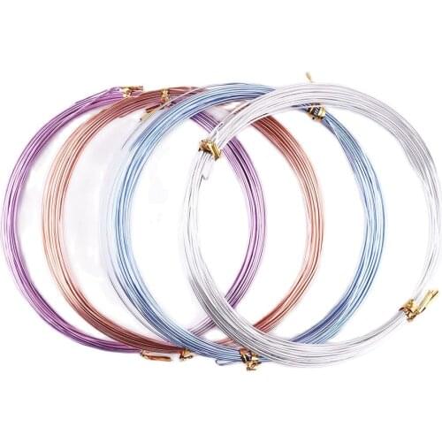 1mm 20m/roll Aluminum Wire Purple/blue/silver/light pink Jewellery Wire Craft Metal Wire For DIY Handmade Jewelery Makings